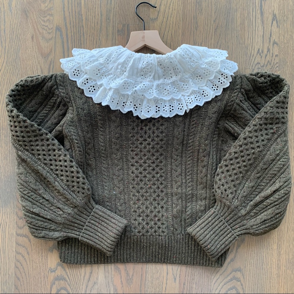 NWT Sea New York Melanie Cardigan in Army Green Size Small - Picture 10 of 11